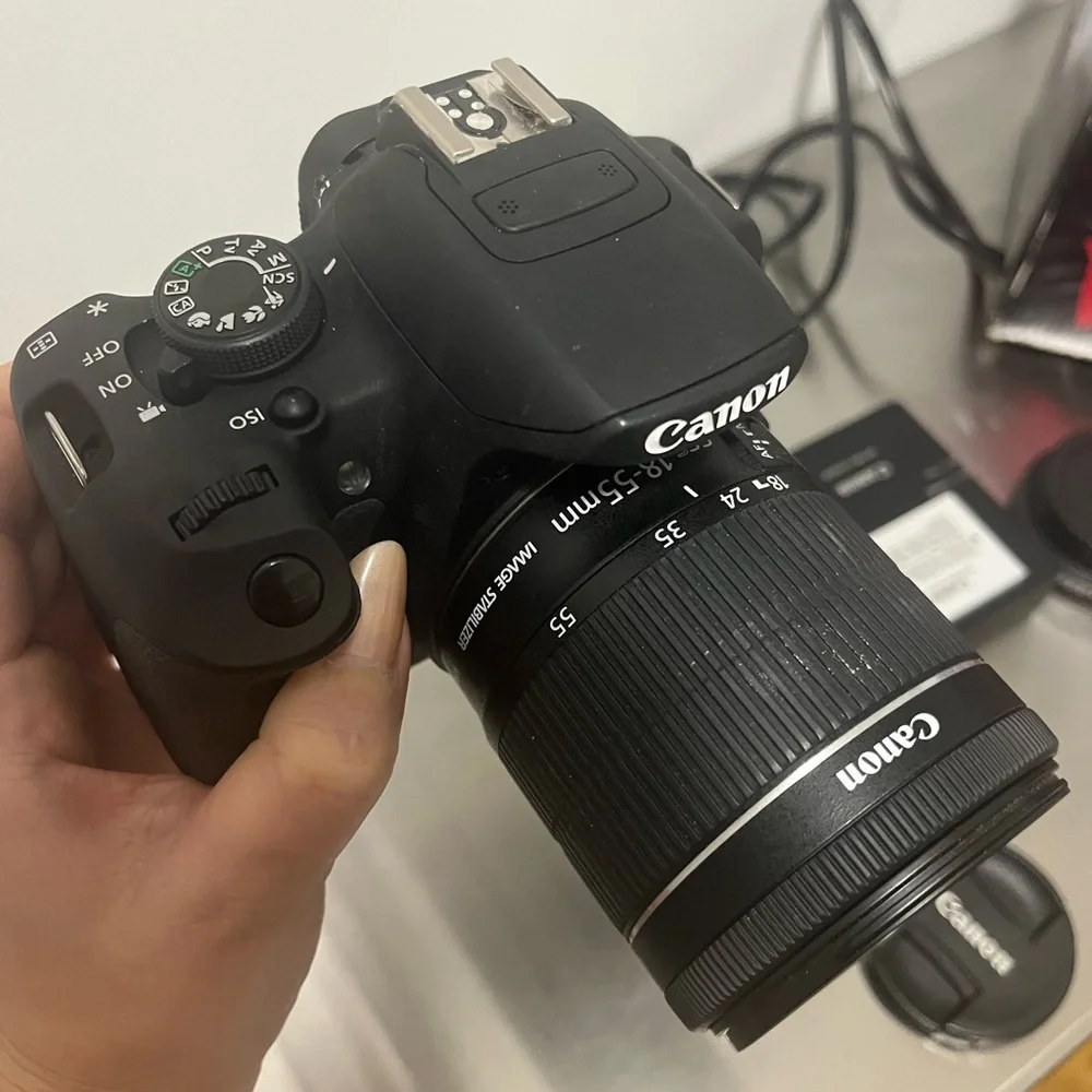 Canon EOS Rebel T5 DSLR Camera Kit in Black and Red Box Accents - Picture 4 of 5